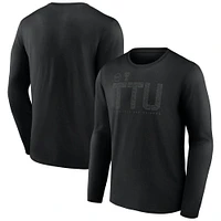 T-shirt à manches longues Fanatics pour homme, noir, Texas Tech, Red Raiders, OHT Tricode