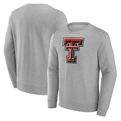Men's Fanatics  Gray Texas Tech Red Raiders Team Logo Fleece Sweatshirt