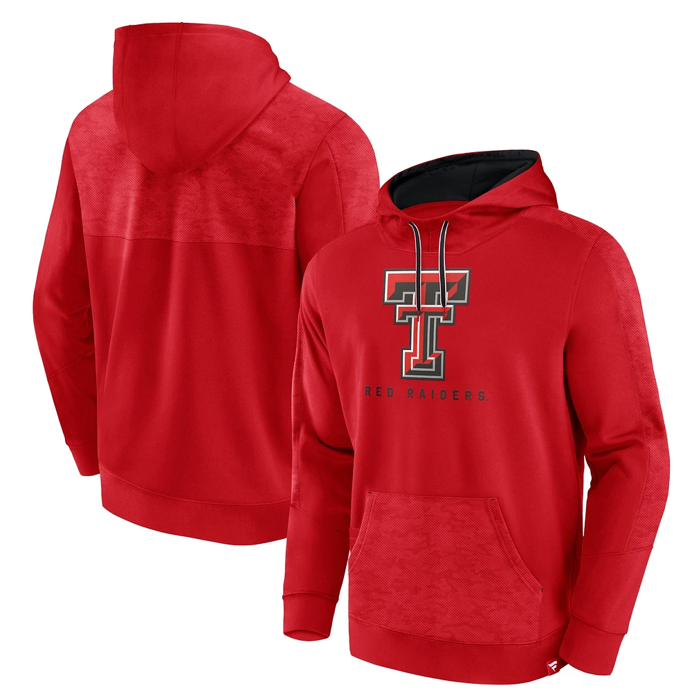 Men's Fanatics Red Texas Tech Raiders Defender Pullover Hoodie