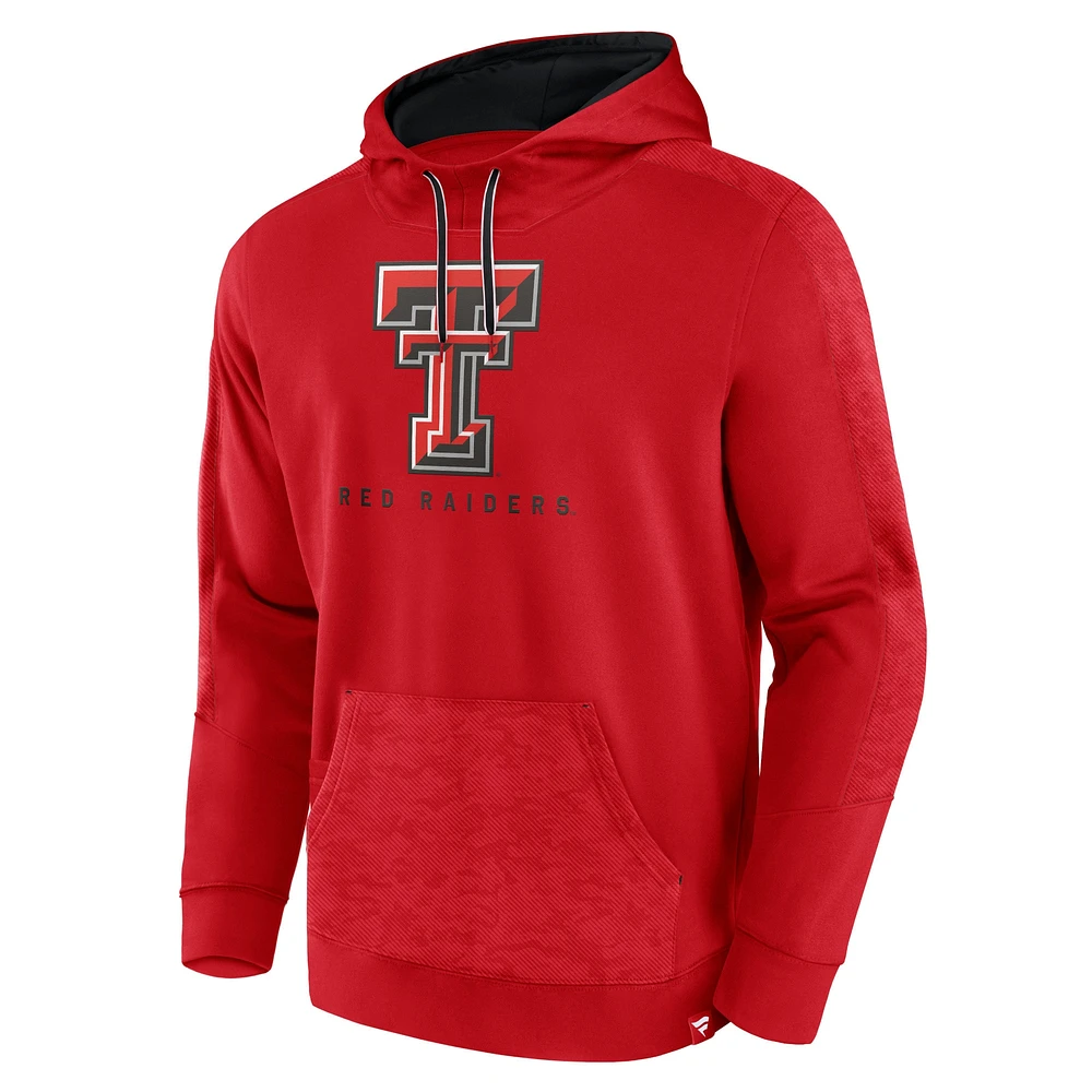 Sweat à capuche Fanatics Red Texas Tech Raiders Defender pour hommes