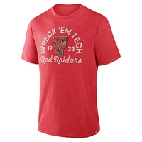 Men's Fanatics Red Texas Tech Raiders Dynamic Showdown Tri-Blend T-Shirt