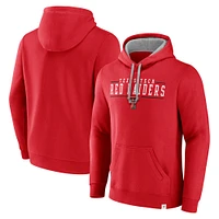 Men's Fanatics  Red Texas Tech Raiders Second Wind Distressed Pullover Hoodie