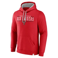 Men's Fanatics  Red Texas Tech Raiders Second Wind Distressed Pullover Hoodie