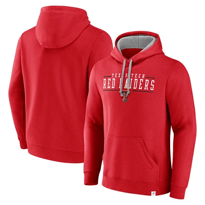 Men's Fanatics  Red Texas Tech Raiders Second Wind Distressed Pullover Hoodie