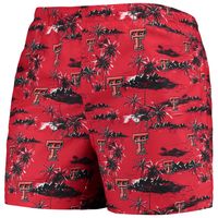 Men's FOCO Red Texas Tech Raiders Island Palm Swim Trunks