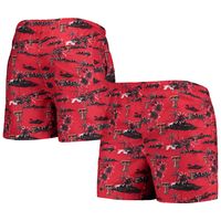 Men's FOCO Red Texas Tech Raiders Island Palm Swim Trunks