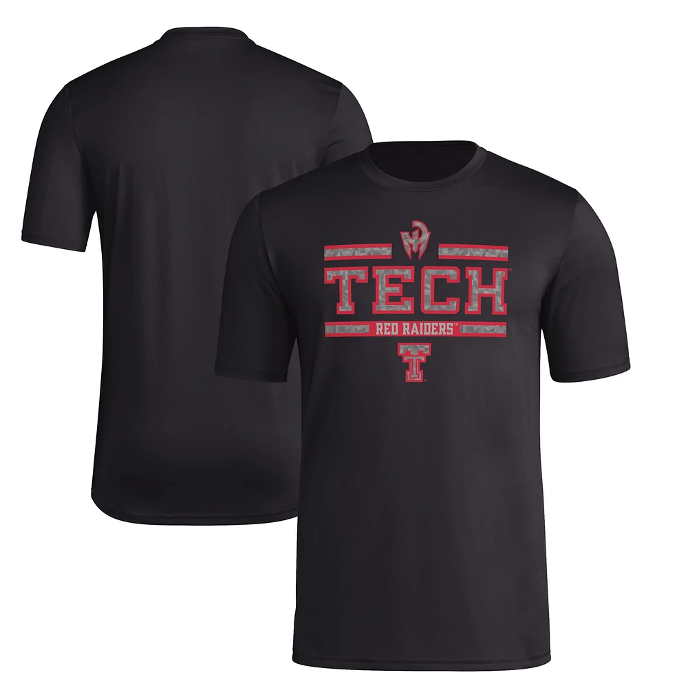 T-shirt d'avant-match de stratégie Mahomes Black Texas Tech Red Raiders pour homme