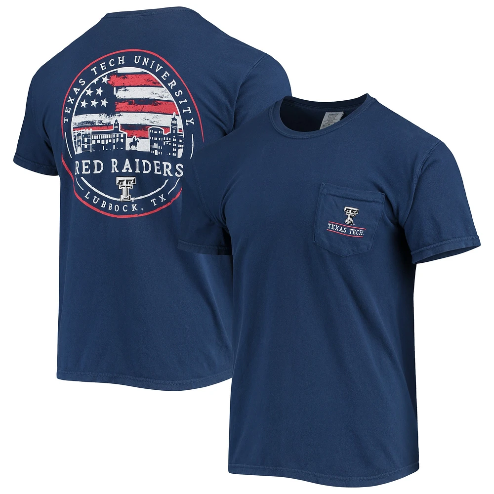 T-shirt pour homme bleu marine Texas Tech Red Raiders Campus Americana