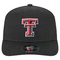 Men's New Era Black Texas Tech Red Raiders Primary 9SEVENTY Trucker Stretch-Snap Hat