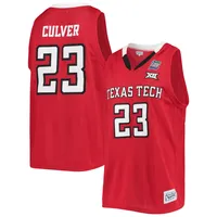 Men's Original Retro Brand Jarrett Culver Red Texas Tech Raiders Alumni Commemorative Replica Basketball Jersey