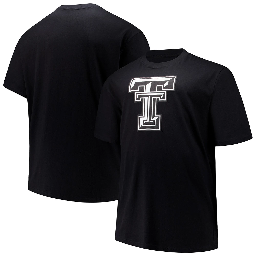 Men's Profile Black Texas Tech Red Raiders Big & Tall Pop T-Shirt