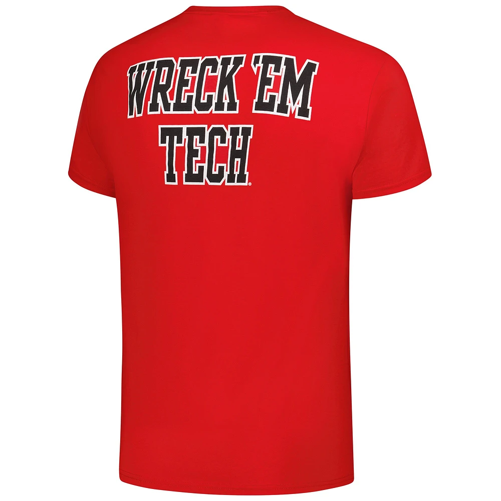 T-shirt à logo basique rouge Texas Tech Red Raiders Fanatics Unlabeled pour homme