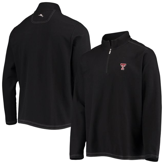 Veste Tommy Bahama pour hommes Texas Tech Red Raiders Emfielder 2.0 IslandZone Quarter-Zip noir