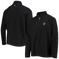 Men's Tommy Bahama Black Texas Tech Red Raiders Emfielder 2.0 IslandZone Quarter-Zip Jacket