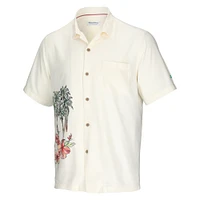 Chemise boutonnée Tommy Bahama pour homme Texas Tech Red Raiders Paradise Fly Ball Camp crème