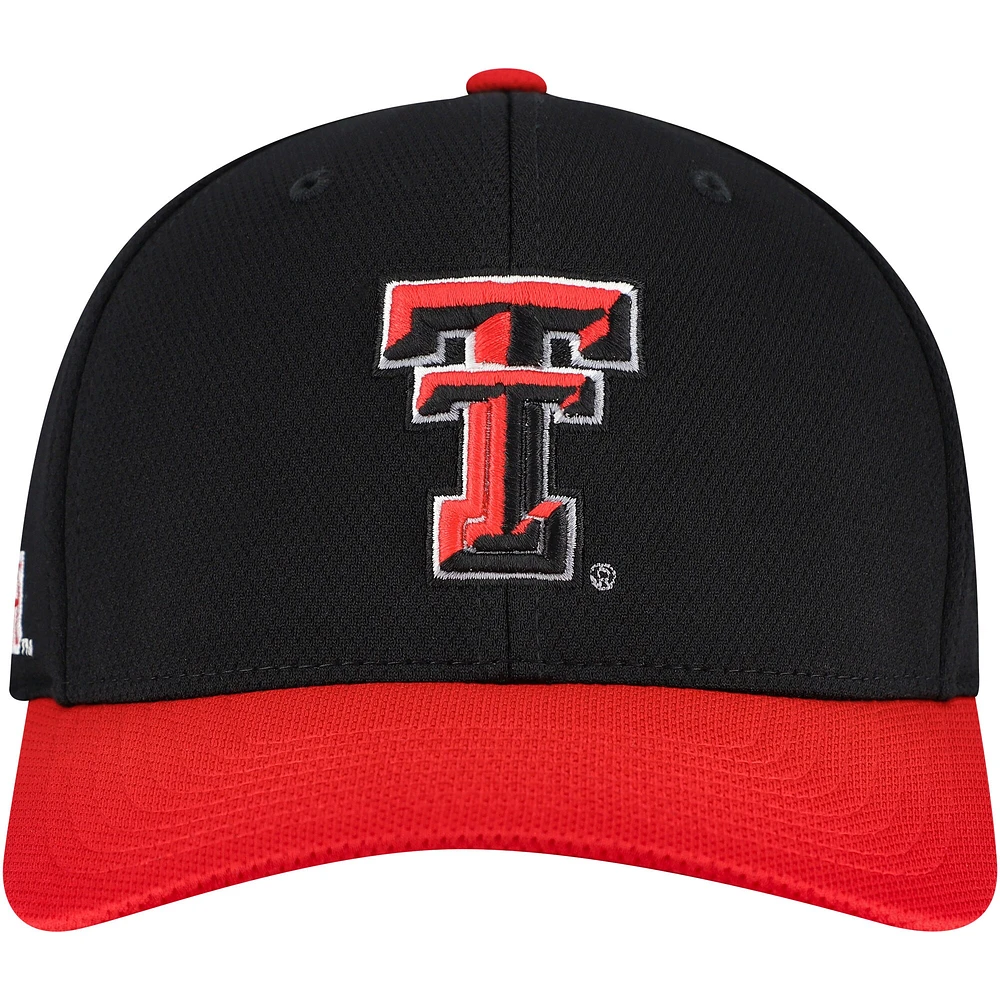 Men's Top of the World Black/Red Texas Tech Red Raiders Reflex Two-Tone Flex Hat
