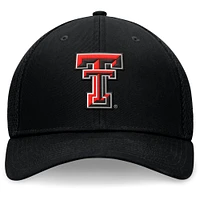 Men's Top of the World Black Texas Tech Red Raiders Spacer Flex Hat