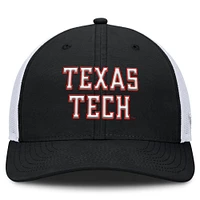 Men's Top of the World Black Texas Tech Red Raiders Trucker Adjustable Hat