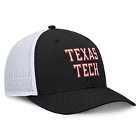 Men's Top of the World Black Texas Tech Red Raiders Trucker Adjustable Hat