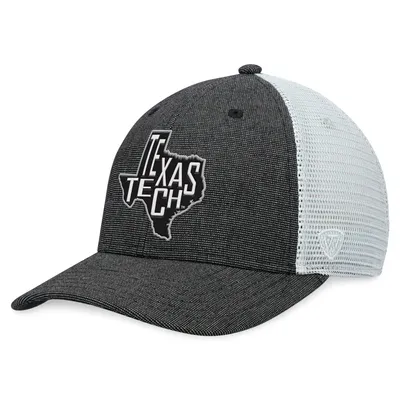 Texas Tech Red Raiders Top of the World Townhall Trucker Snapback Hat - Charcoal/White