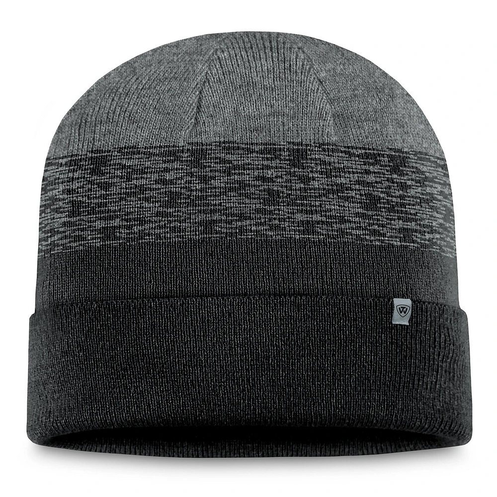 Men's Top of the World Heather Black Texas Tech Red Raiders Frostbite Cuffed Knit Hat