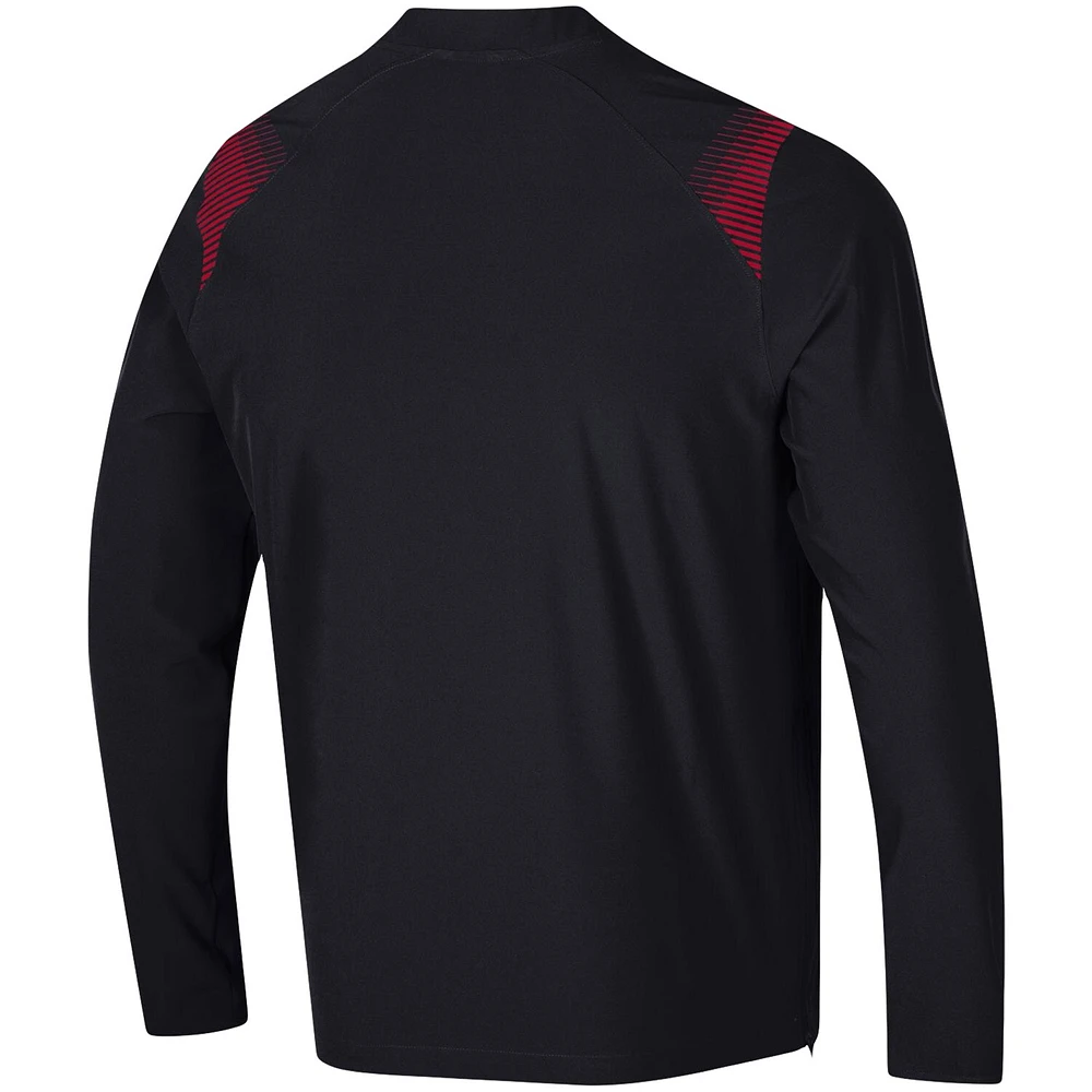 Veste noire Under Armour Texas Tech Red Raiders 2021 Sideline Motivate Quarter-Zip pour homme