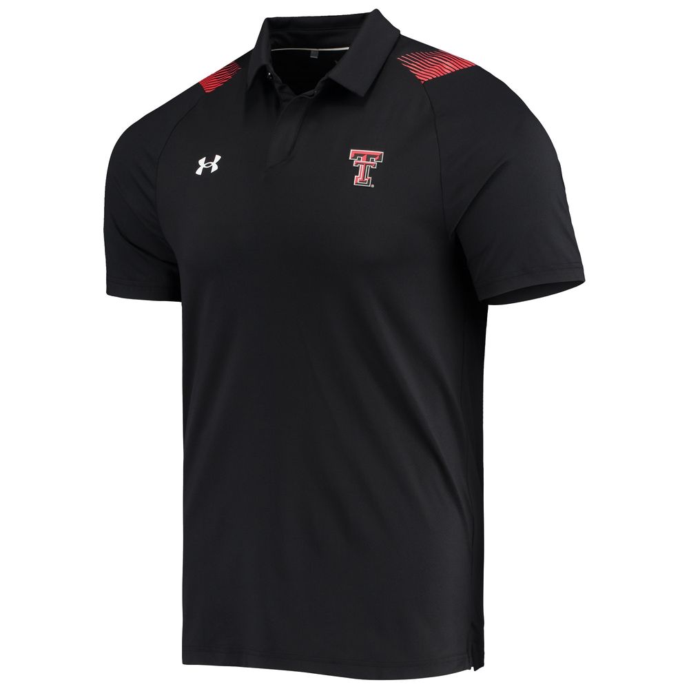 Men's Under Armour Black Texas Tech Red Raiders 2021 Sideline Performance Polo