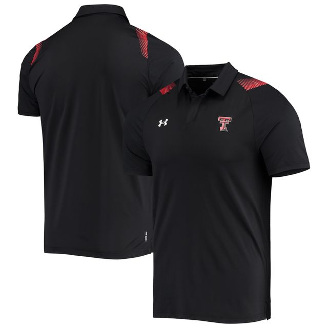 Polo Under Armour Texas Tech Red Raiders 2021 Sideline Performance pour homme, noir