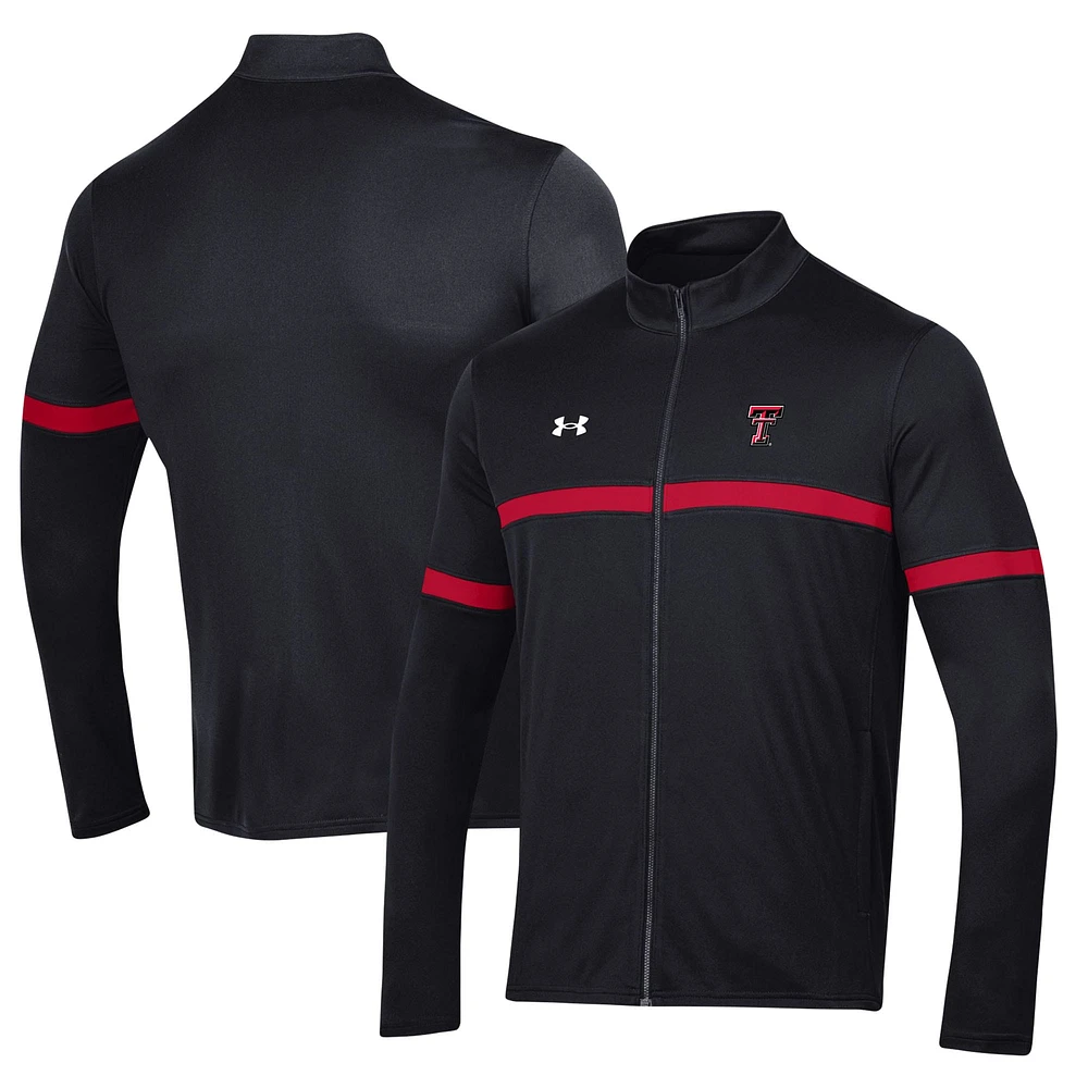 Men's Under Armour Black Texas Tech Red Raiders 2023 Assist Warm Up Full-Zip Jacket