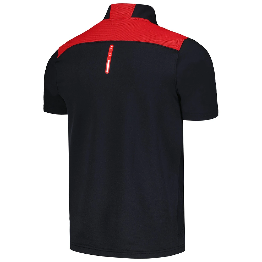 Veste à demi-zip noire Under Armour Texas Tech Red Raiders Motivate pour hommes