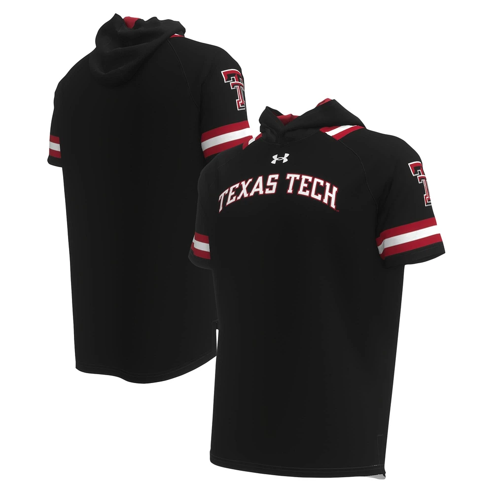 T-shirt à capuche noir Texas Tech Red Raiders Shooter Raglan pour hommes