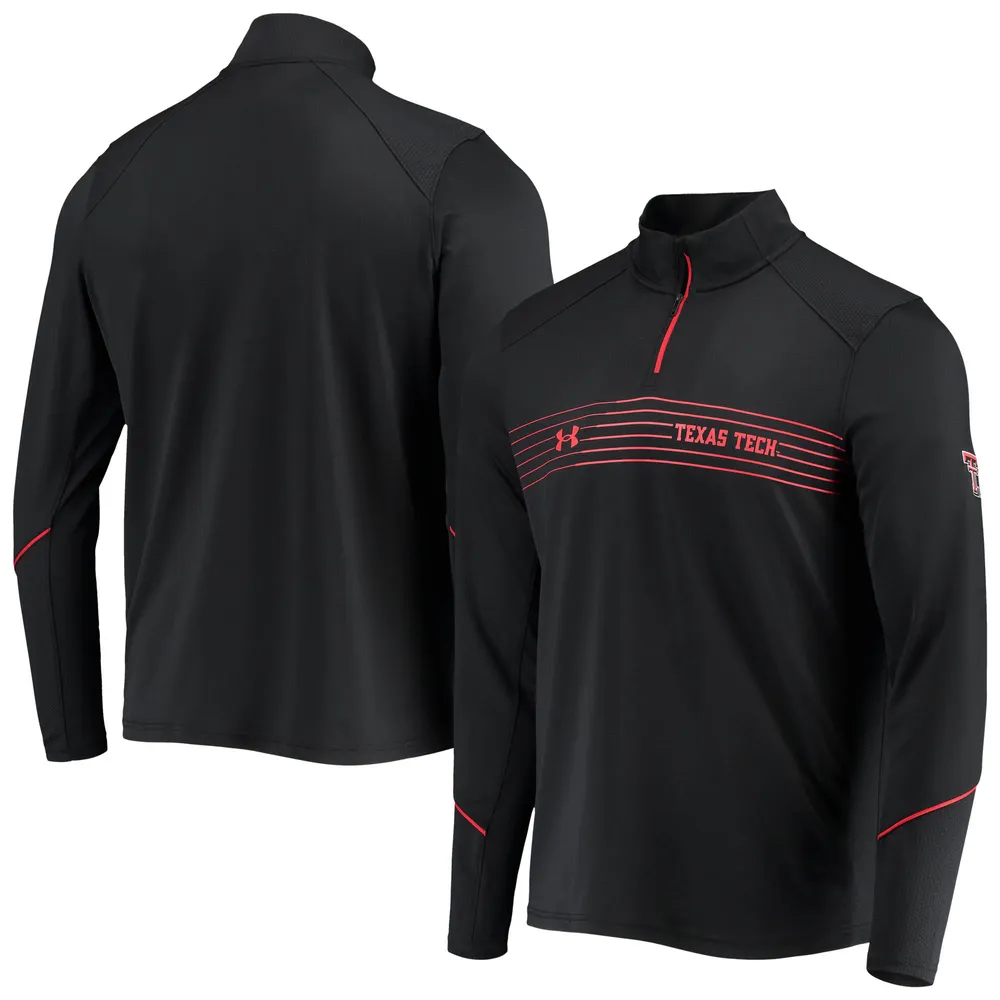 Veste légère à quart de zip pour hommes Under Armour Texas Tech Red Raiders Sideline Performance noire