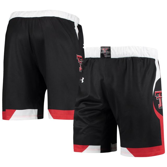 Short de basket-ball noir pour hommes Under Armour Texas Tech Red Raiders Team Replica