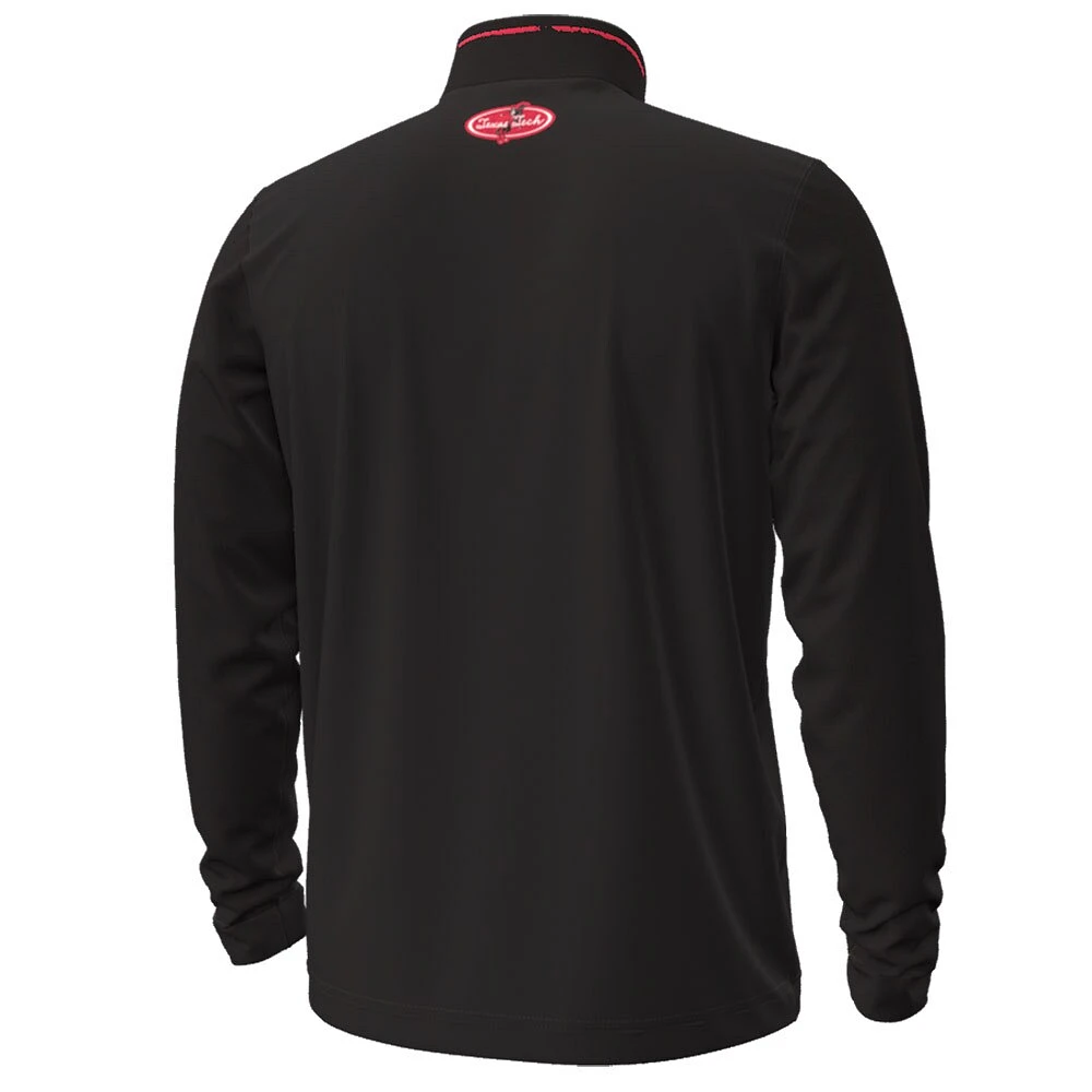 Men's Under Armour  Black Texas Tech Red Raiders Throwback Cursive Quarter-Zip Pullover Top