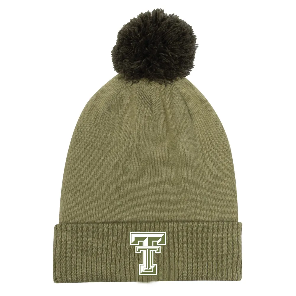 Men's Under Armour  Green Texas Tech Red Raiders Freedom Collection Cuffed Knit Hat with Pom