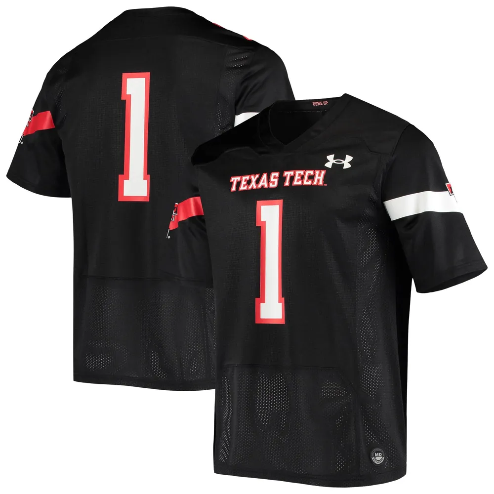 Lids 1 Texas Tech Red Raiders Under Armour Logo Replica Football Jersey