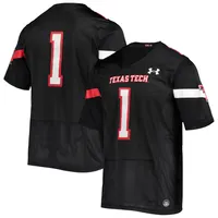 Maillot de football Under Armour #1 Texas Tech Red Raiders Team Premier pour homme, noir