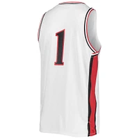 Men's Under Armour #1 White Texas Tech Red Raiders Replica Basketball Jersey