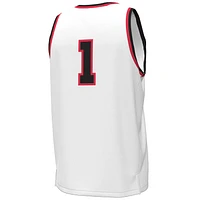 Under Armour #1 Blanc Texas Tech Red Raiders Throwback Replica Maillot de basket-ball pour homme