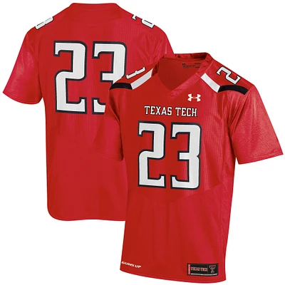 Maillot Under Armour #23 rouge Texas Tech Red Raiders Replica pour homme