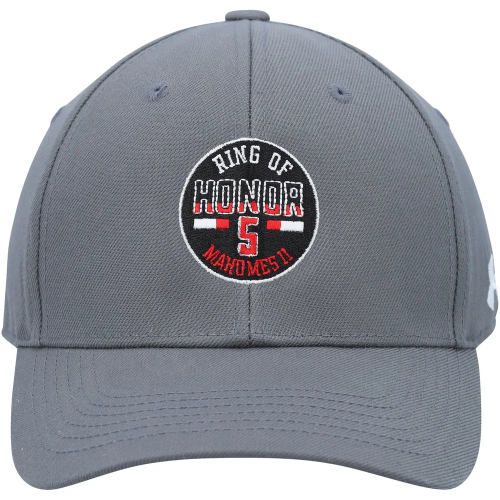 Under Armour Patrick Mahomes Gris Texas Tech Red Raiders Ring of Honor Casquette réglable pour homme