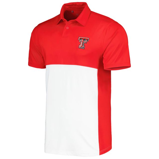 Under Armour Rouge/Blanc Texas Tech Red Raiders Vert Blocked Polo Performance