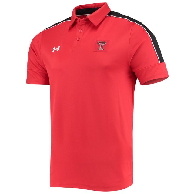 Polo rouge Under Armour Texas Tech Red Raiders Sideline Recruit Performance pour hommes