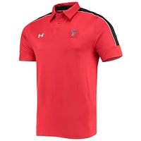 Men's Under Armour Red Texas Tech Raiders Sideline Recruit Performance Polo