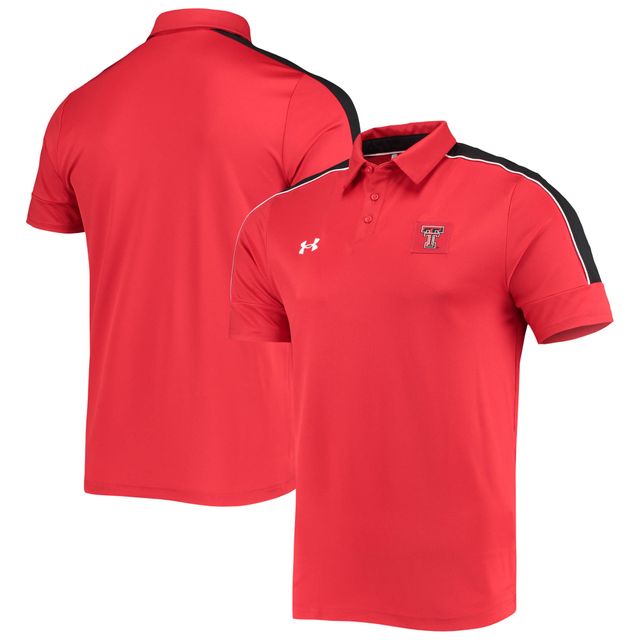 Polo rouge Under Armour Texas Tech Red Raiders Sideline Recruit Performance pour hommes