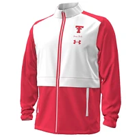 Veste rouge Under Armour Texas Tech Red Raiders Throwback Double T entièrement zippée pour homme