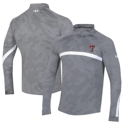 Haut à quart de zip camouflage Under Armour Steel Texas Tech Red Raiders Game Day Camo Raglan