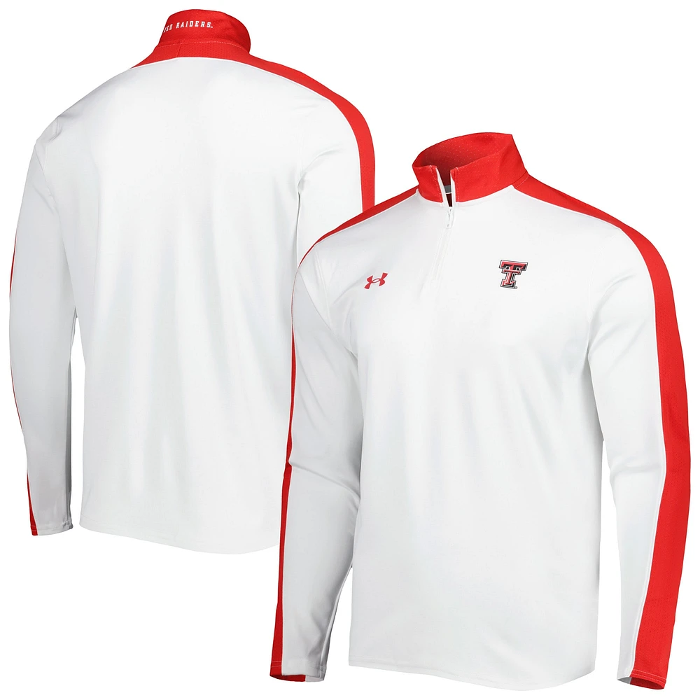 Under Armour pour homme Texas Tech Red Raiders Veste légère à col montant avec fermeture éclair quart de performance