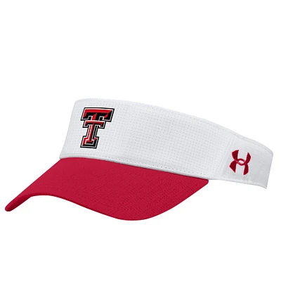 Visière réglable Performance avec logo Texas Tech Red Raiders pour hommes Under Armour