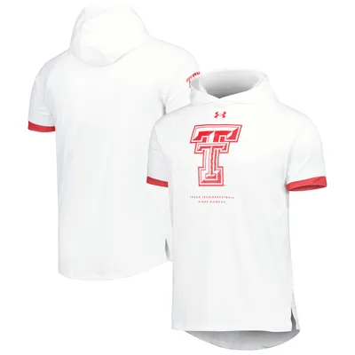 Texas Tech Red Raiders Under Armour On-Court Raglan Hoodie T-Shirt - White